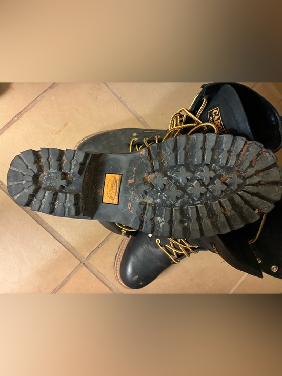 Carolina Waterproof Logger Boot in Black with Gold Eyelets main image 10